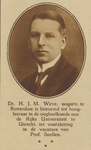 107117 Portret van prof.dr. H.J.M. Weve, geboren 1888, hoogleraar in de oogheelkunde aan de Utrechtse universiteit ...